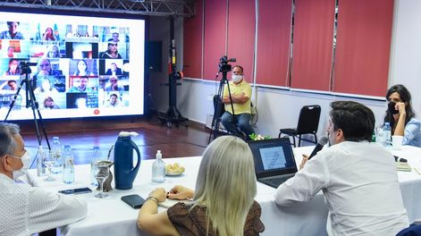 El encuentro fue encabezado este viernes por el ministro de Educación de la Nación, Nicolás Trotta desde la ciudad de Posadas. Gentileza / Prensa Gobierno de Mendoza