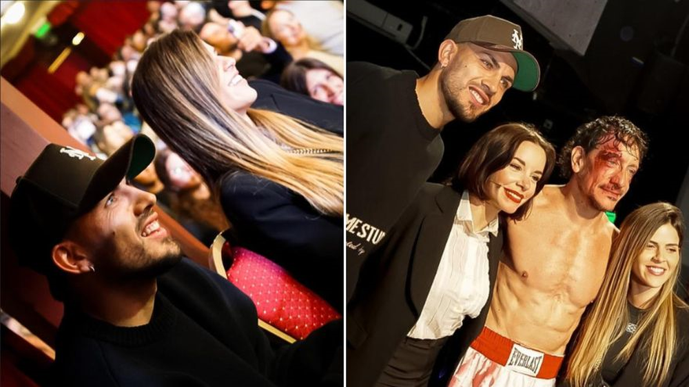 Imágenes que compartió Leandro Paredes en sus redes sociales junto a su esposa Camila Galante.  