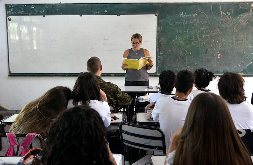 La mayoría de los estudiantes (75,2%) dice sentirse bien al ir a su escuela, mientras que uno de cada 4 (24,8%) está en desacuerdo con esta idea. | Foto: Orlando Pelichotti / Los Andes