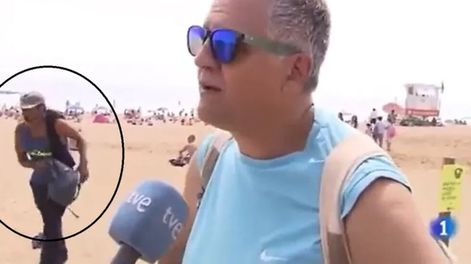 Captan un robo en una playa de Barcelona. / Foto: gentileza