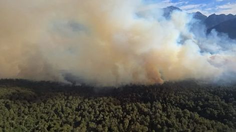 Los Andes | El Servicio Nacional de Manejo del Fuego desplegó diversos medios aéreos, incluyendo aviones hidrantes y un helicóptero, para combatir el incendio