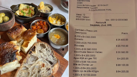 Fue a comer a una reconocida parrilla, pidió una cena contundente y un detalle en el ticket lo sorprendió.