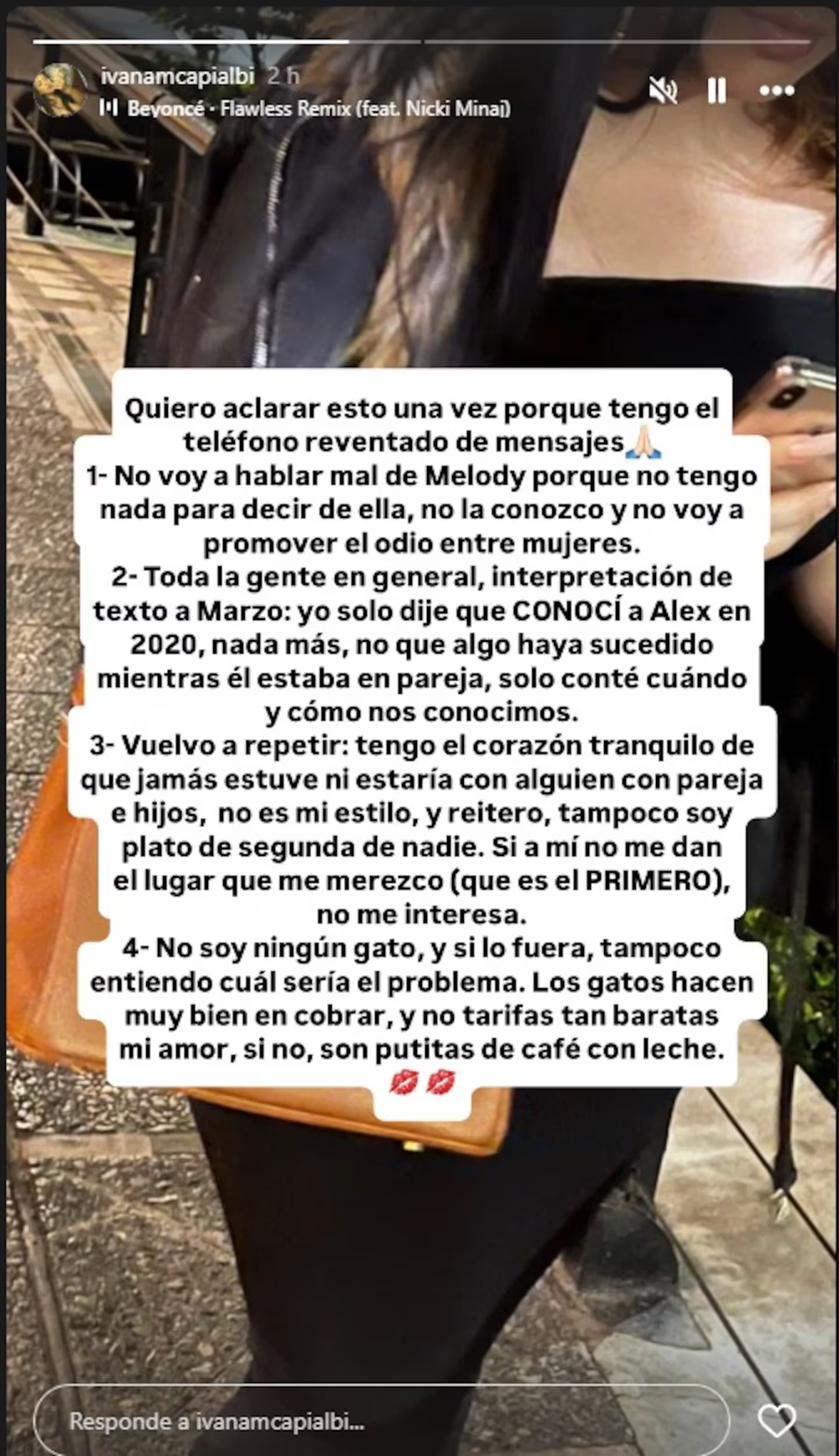 El posteo de Ivana Capialbi.