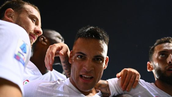 Lautaro Martínez celebra su gol para el Inter. (Prensa Inter).