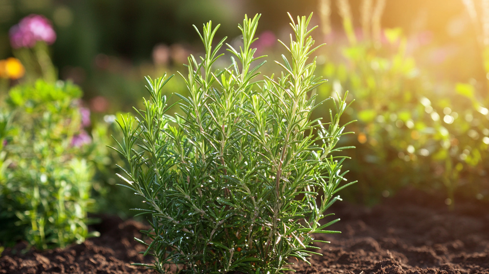 Romero en jardín y jardinería: plantas aromáticas que protegen, crecen fuertes y naturalmente.