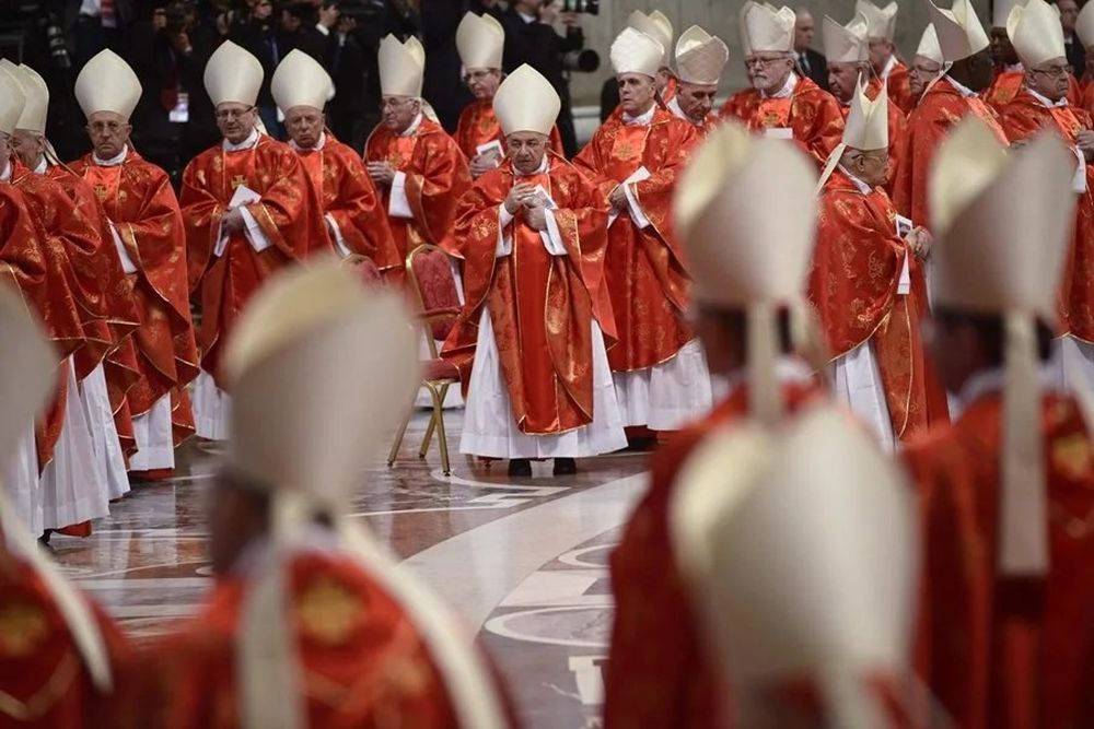 Los cardenales en la misa ‘Pro Eligendo Pontefice’.