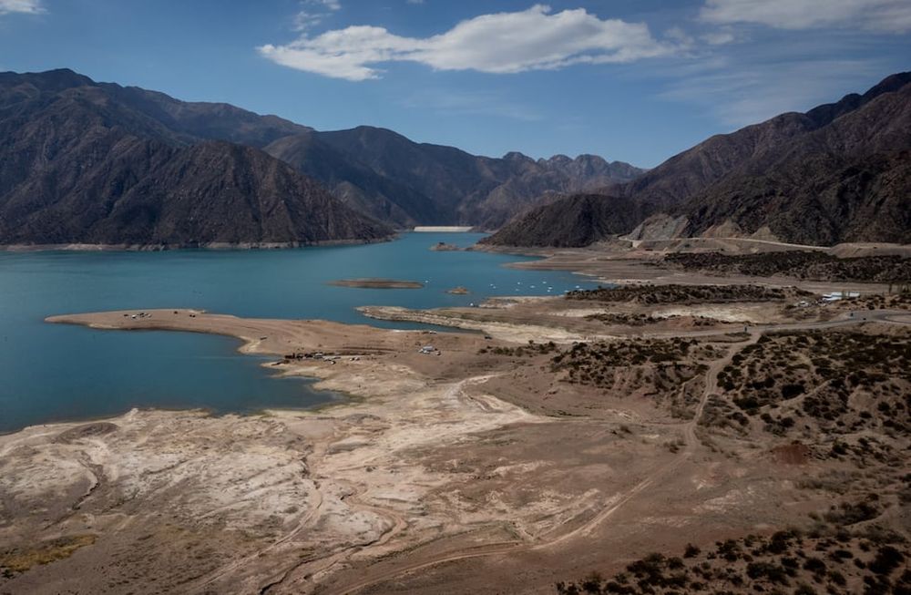 Potrerillos es el único sistema que no se llena o no llega a su nivel máximo a fines del invierno. Lo logra a fines de marzo. Foto: Ignacio Blanco / Los Andes