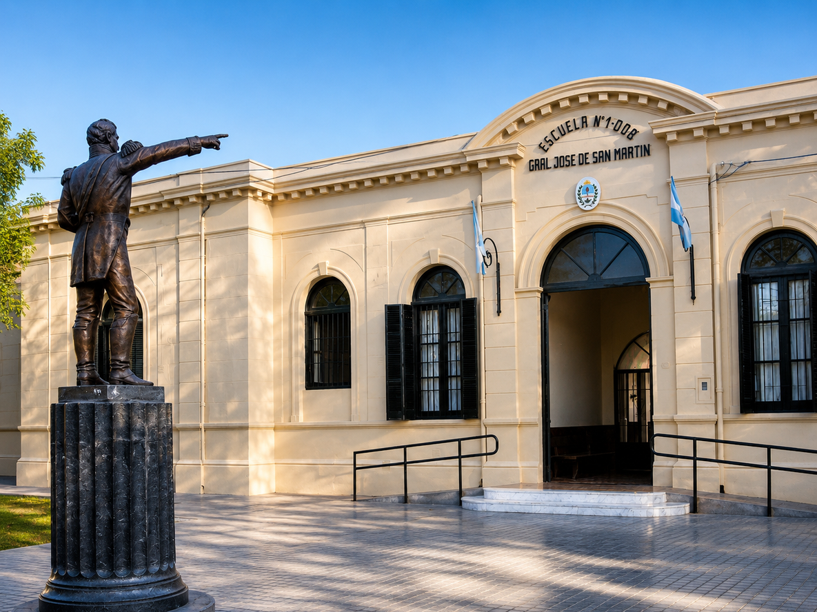 A 160 años de su creación, la Escuela Nº 1-008 “General José de San Martín” continúa siendo una de las instituciones educativas más emblemáticas del Este mendocino.