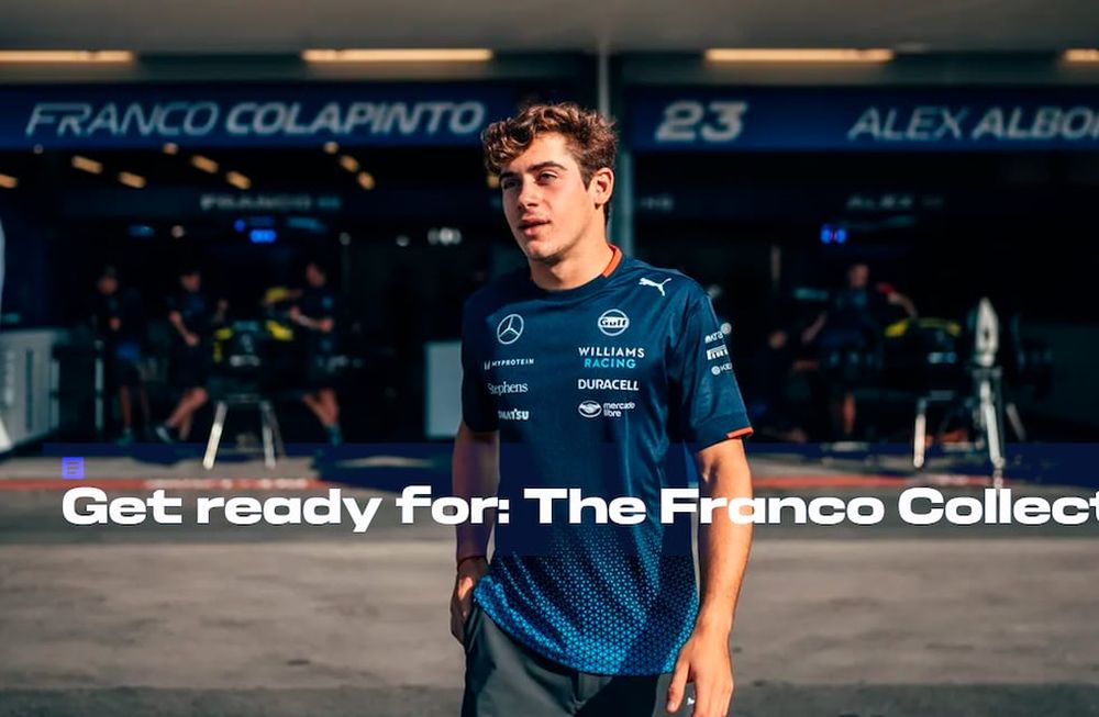 Lanzamiento de la colección oficial de Franco Colapinto en Williams.