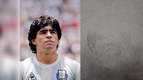 La imagen de Maradona que apareció en un kiosco de Recoleta. / Foto: TN