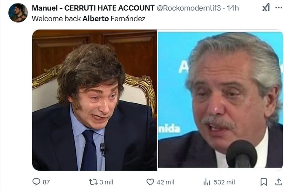 Memes por la entrevista de Jonatan Viale a Milei y la interrupción de Santiago Caputo
