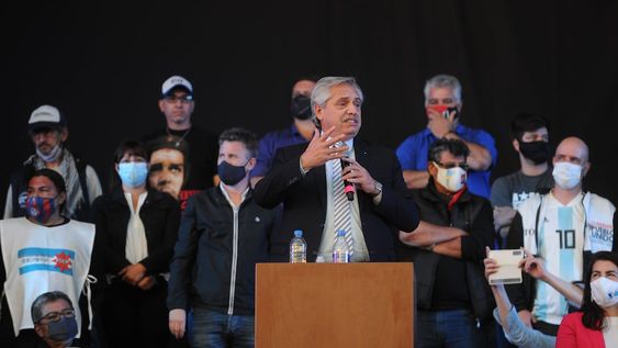 Estadio de Nueva ChicagoEl presidente Alberto Fernández participará del Plenario de la militanciaOrganizaciones sociales por la unidad y la victoria Frente de todosEmilio PersicoFoto clarin