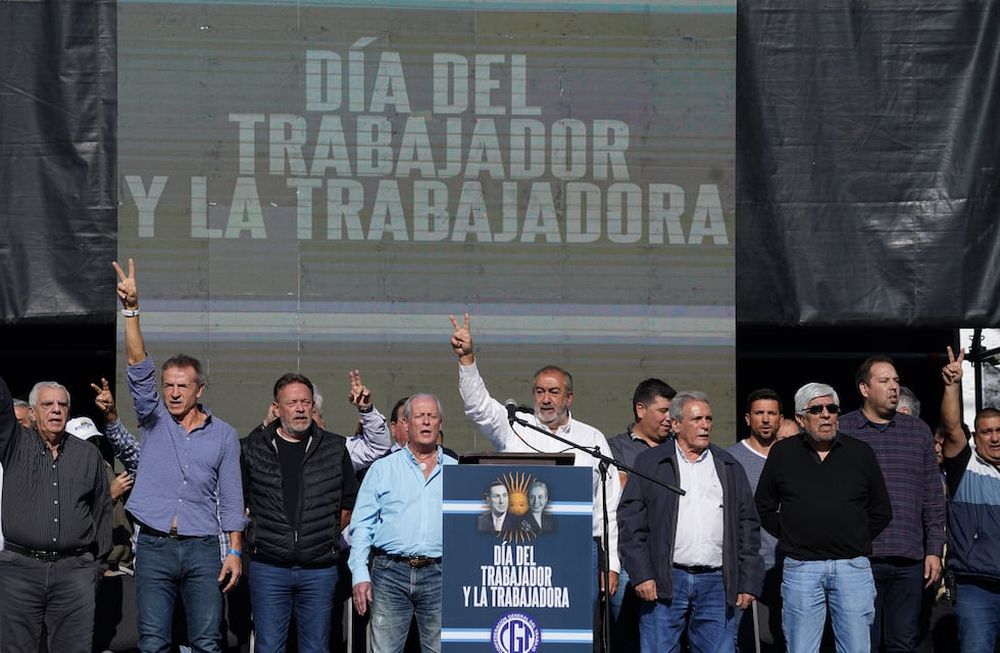 Acto CGT por el Día del Trabajador. Foto: Clarín