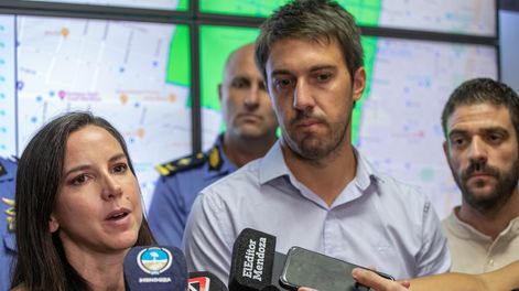 La ministra de Seguridad, Mercedes Rus, y el subsecretario de de Tecnología Aplicada a la Seguridad, Leandro Biskupovich, presentaron el nuevo sistema.