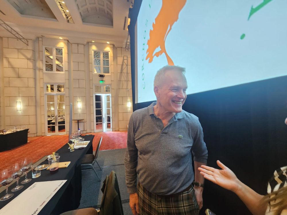 Tim Atkin durante la presentación de Amorim Cork en Mendoza. 