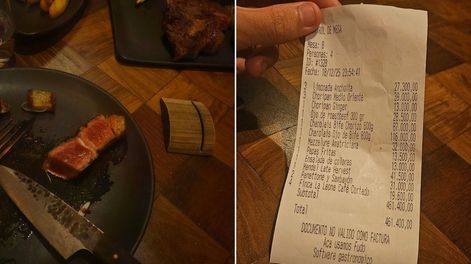 Polémica en las redes por una cena para dos en Anchoita: gastaron más de $450.000.