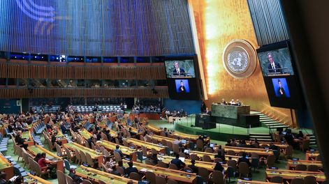 Los Andes | El secretario de Estado de Estados Unidos, Antony Blinken, habla en la “Cumbre del Futuro”, una actividad suplementaria de la Asamblea General de la ONU, en la sede del organismo en Nueva York, el lunes 23 de septiembre de 2024. (Bryan R. Smith/Pool Foto