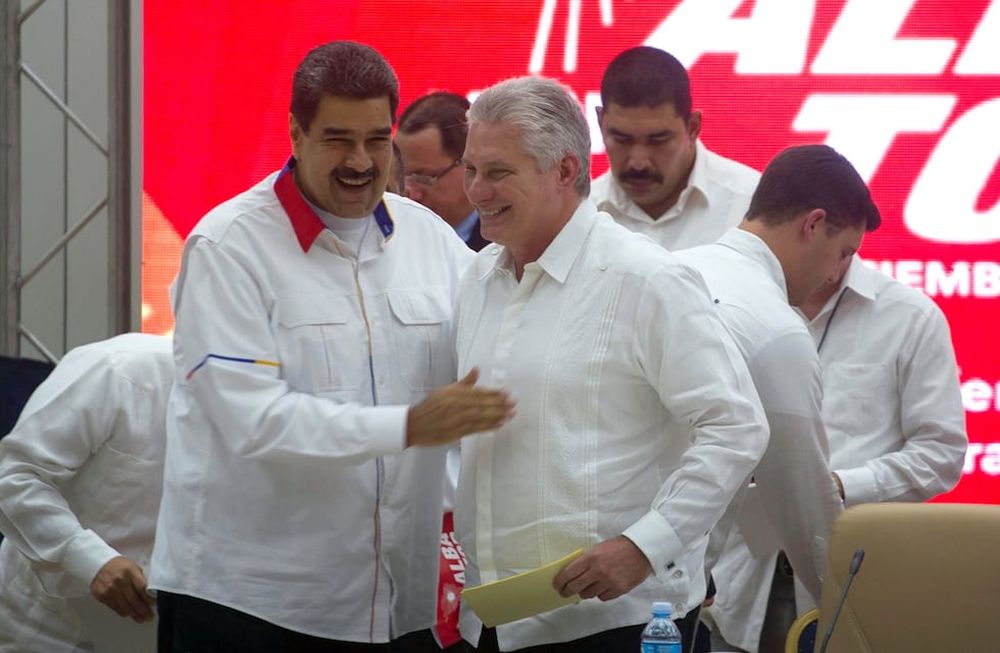 Nicolás Maduro y Miguel Diaz-Canel en La Habana, Cuba,.