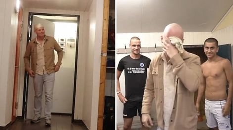 Markus Herman al ver el gran gesto de sus compañeros de equipo. / Gentileza.