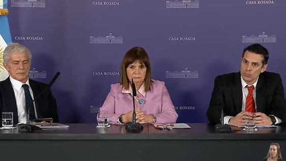 Los ministros Patricia Bullrich (Seguridad) y Mariano Cúneo Libarona (Justicia).