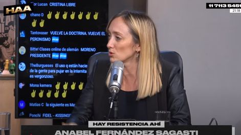 Anabel Fernández Sagasti visitó el programa de Tomás Rebord en Blender.