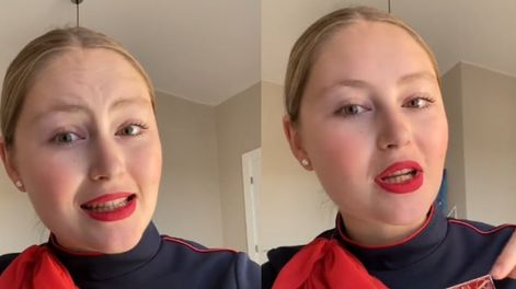 “Nunca uséis pantalón corto en un avión”, advirtió Claudia. La joven reveló que antes de iniciar su formación solía usarlos con frecuencia.