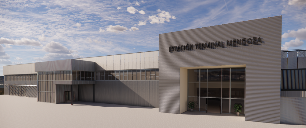 Im&aacute;genes renderizadas de la nueva Terminal de Omnibus de Mendoza.