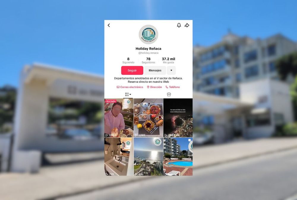 La cuenta de TikTok del falso Holiday en Reñaca