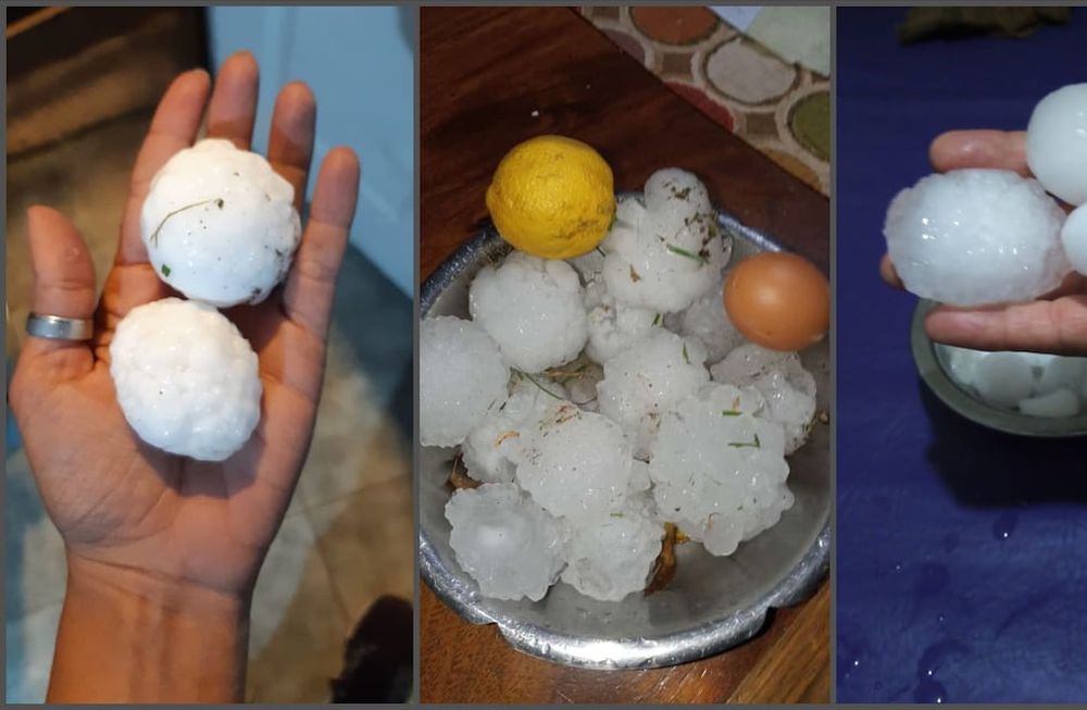 Una fuerte tormenta de granizo se sintió con fuerza este martes en San Rafael - Gentileza