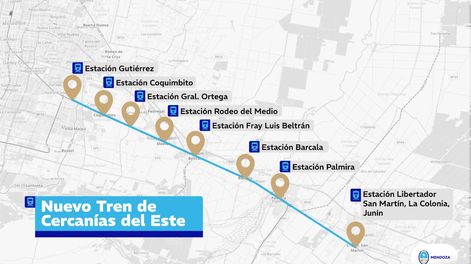 Se viene el Tren de Cercanías para conectar el Este con el Gran Mendoza: cómo será el recorrido