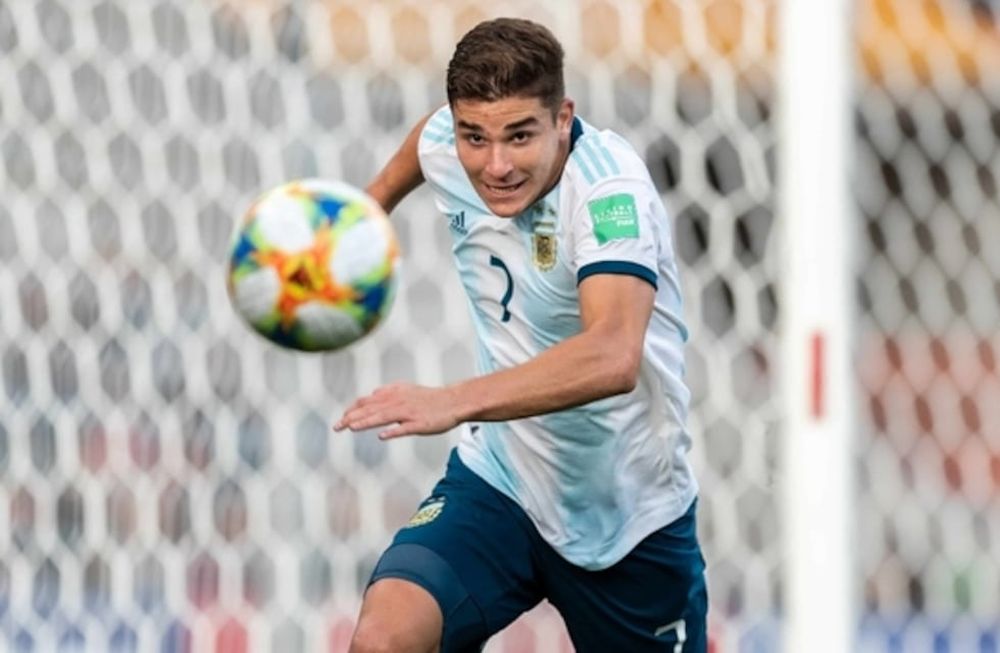 Julián Alvarez, delantero titular de la Selección Argentina. 