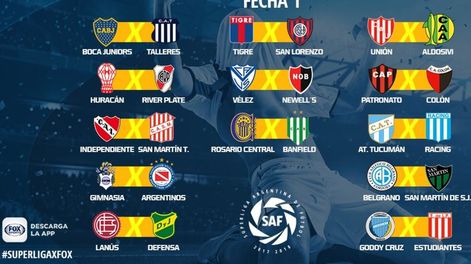 Superliga 2018/19: Godoy Cruz debutará ante el Pincha y Boca-River irá en la sexta fecha