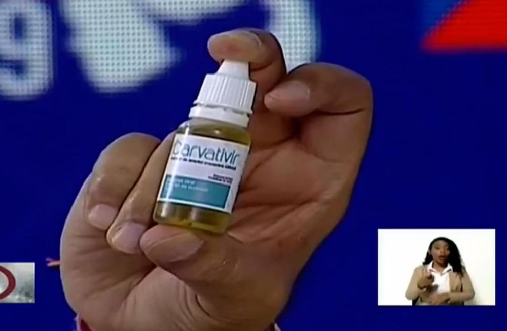 Carvativir, las gotas milagrosas contra el coronavirus que presentó Nicolás Maduro. Foto: gentileza diario ABC