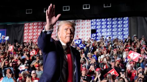 Los Andes | El candidato republicano a la presidencia, el expresidente Donald Trump, durante un evento de campaña en Greensboro, Carolina del Norte, el martes 22 de octubre de 2024. (AP Foto/Alex Brandon)