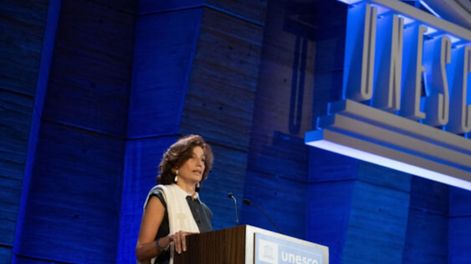 La directora general de la UNESCO, Audrey Azoulay.