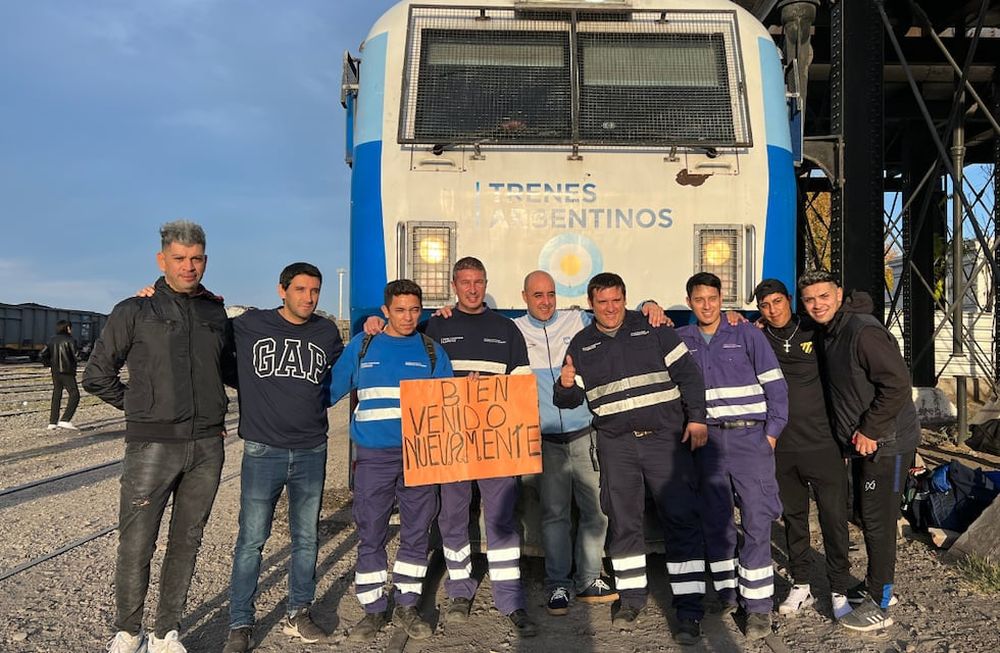 Los trabajadores de Trenes Argentinos llegaron con éxito a Palmira.