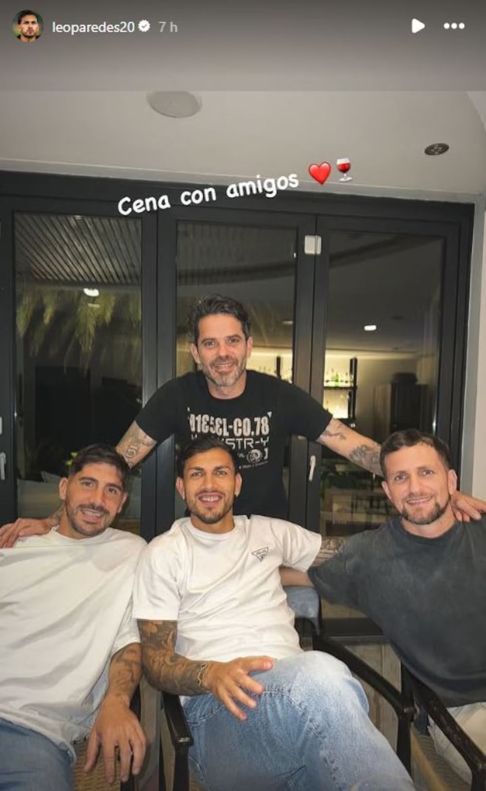 Leandro Paredes, Fernando Gago, Cristian Erbes y Nicol&aacute;s Colazo