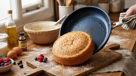 ni horno ni microondas: la forma mas facil de hacer una torta casera en sarten con ingredientes basicos