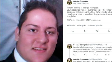 Un joven hipoacúsico pide ayuda en las redes para comprar unos audífonos: “Los necesito para seguir estudiando”.