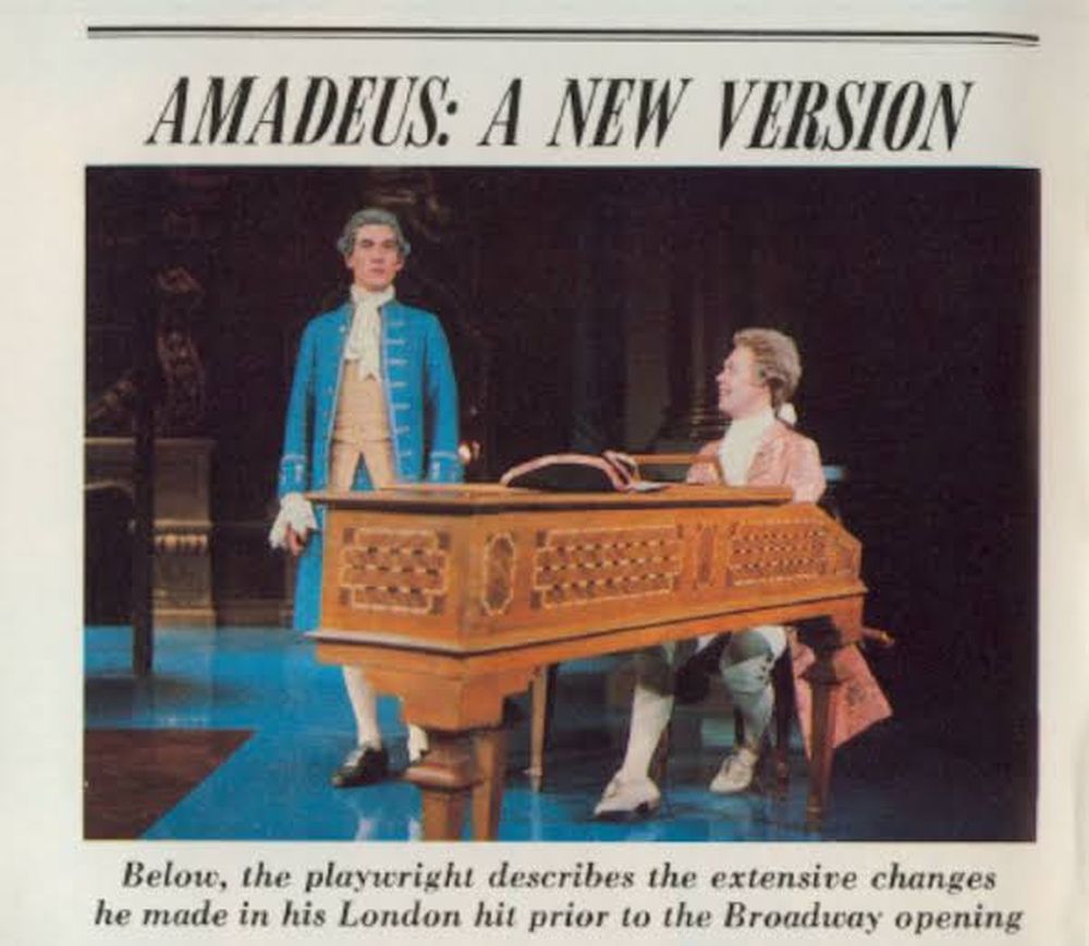 Ian McKellen como Salieri y Tim Curry como Mozart en una puesta teatral de&nbsp;Amadeus.