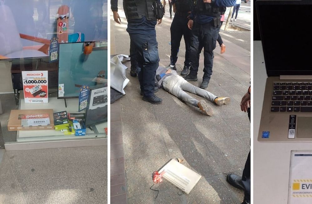 Robó una notebook de un comercio en pleno Centro mendocino y fue capturado a unos metros. | Foto: Ministerio de Seguridad y Justicia