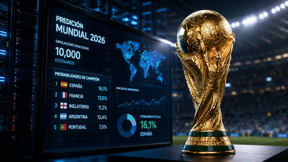 Una supercomputadora simuló 10.000 Mundiales y reveló quién sería campeón del Mundial 2026: Argentina, Francia, España e Inglaterra están entre los primeros puestos.
