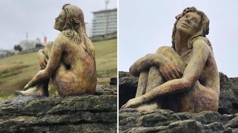 Estatua misteriosa en Mar del Plata / Gentileza