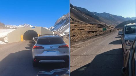 Paso Cristo Redentor con demoras, filas y cortes intermitentes