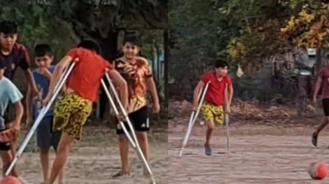 Me asombré de ver la velocidad que tenía para correr: jugaba, quitaba, pateaba con una naturalidad que nunca había visto” aseguró la fotografa que registró el momento. Foto: captura video / Sabrina Llado.