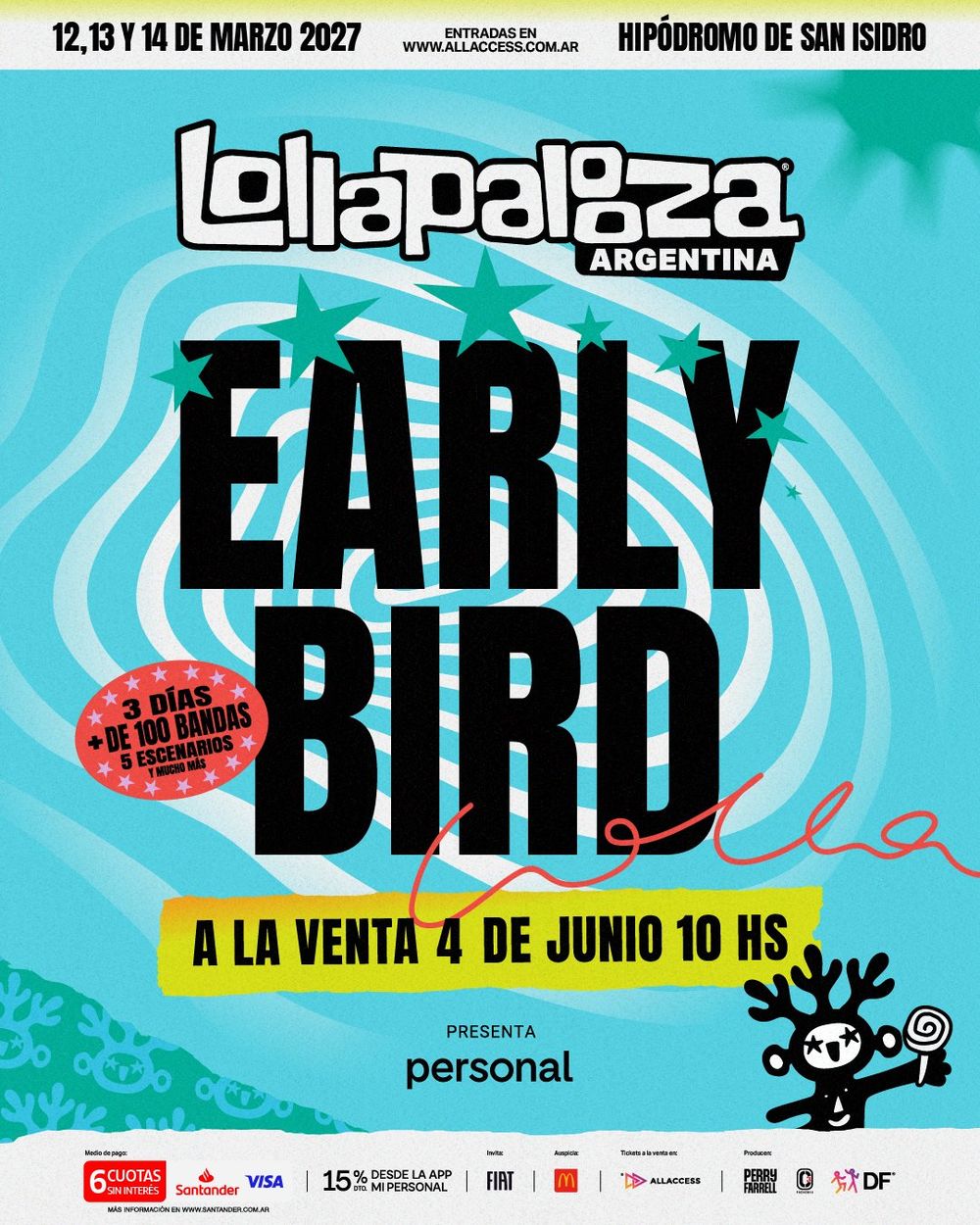 Link de entradas para Lollapalooza Argentina 2027: precios Early Bird y ...