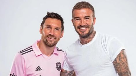 David Beckham se emocionó por la llegada de Lionel Messi. Gentileza: TN.