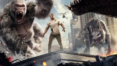 Rampage:devastación la película de 2018 que es top 6 en Netflix.