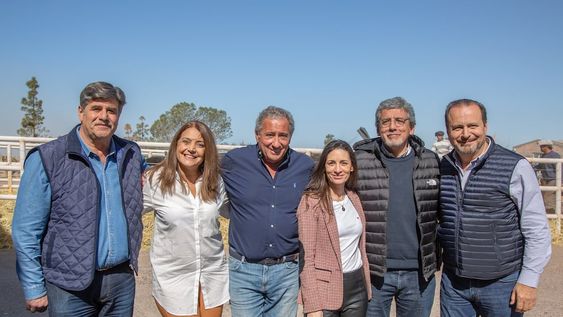 Mario Abed, Gabriela Lizana, Freddy Vila, Carla Pitiot, Sergio Moralejo y Jorge Solmi, secretario de Agricultura y Ganadería de la Nación.