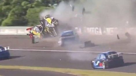 El Dipy protagonizó un accidente en el Top Race. Gentileza